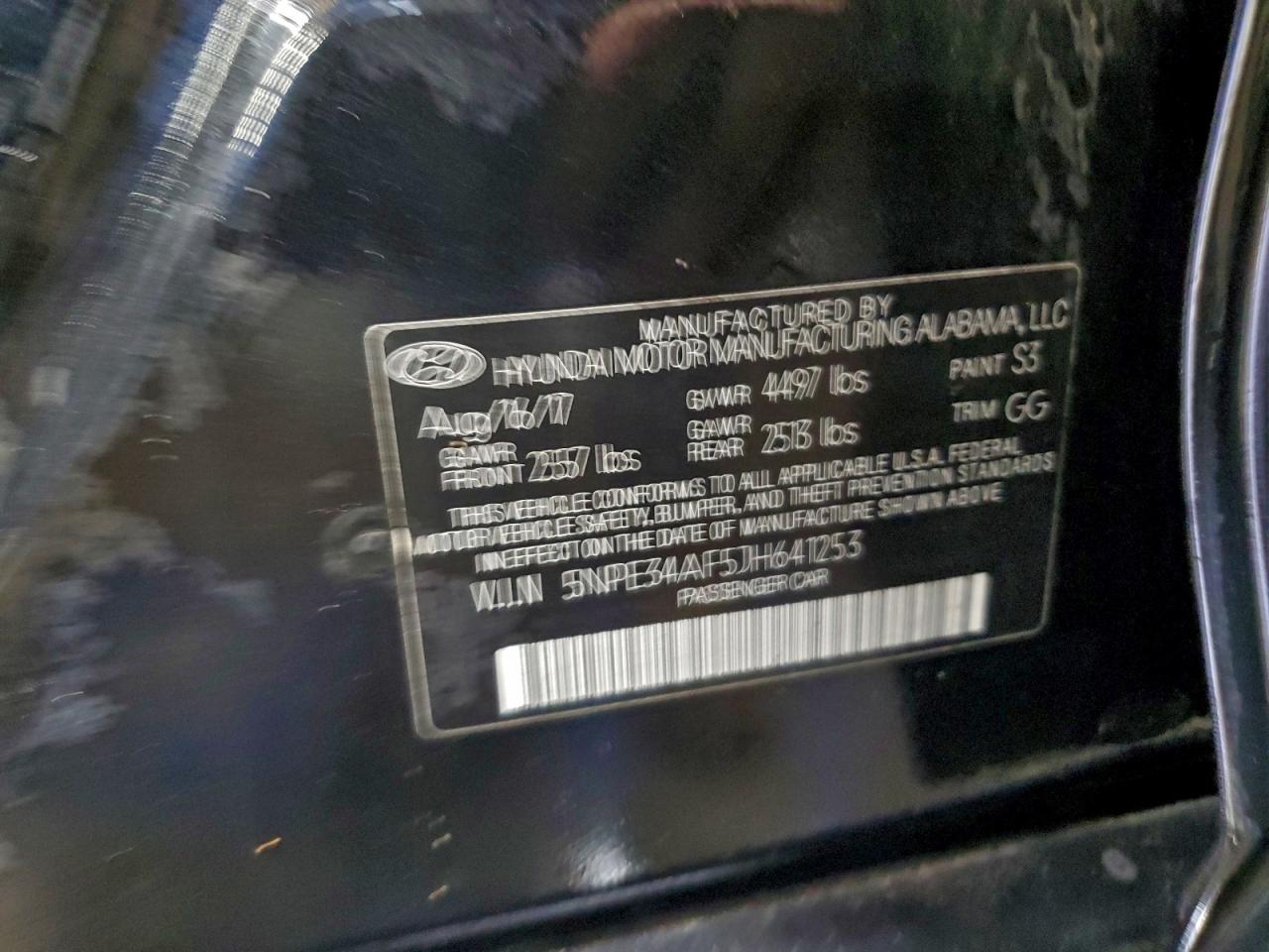 2018 Hyundai Sonata Sport VIN: 5NPE34AF5JH641253 Lot: 94251755