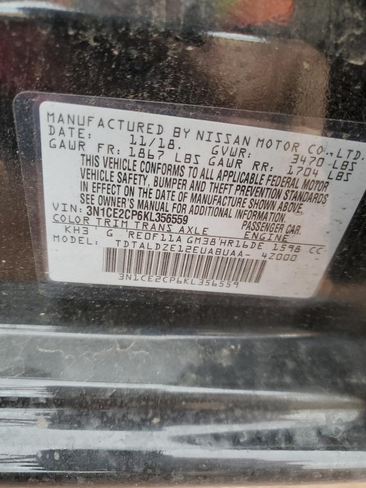 2019 Nissan Versa Note S VIN: 3N1CE2CP6KL356559 Lot: 90926925