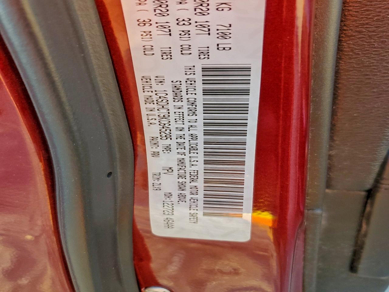 2019 Dodge Durango R/T VIN: 1C4SDHCT9KC645295 Lot: 94276575