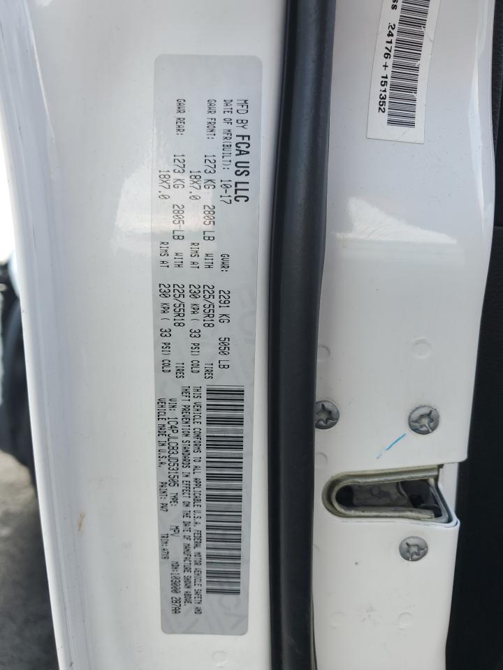 2018 Jeep Cherokee Latitude VIN: 1C4PJLCB3JD531505 Lot: 91451435