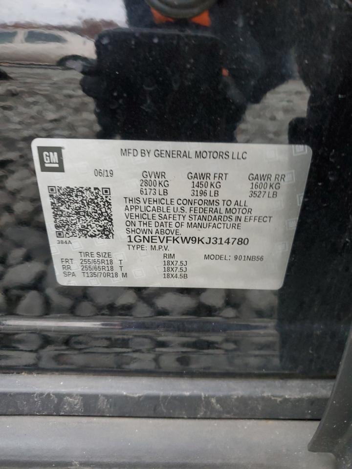 2019 Chevrolet Traverse Ls VIN: 1GNEVFKW9KJ314780 Lot: 91777855