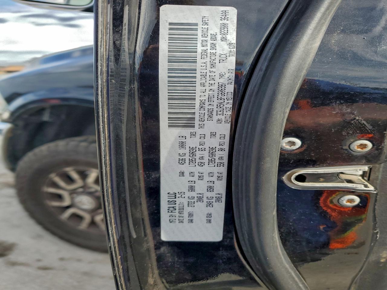 2015 Ram 2500 Laramie VIN: 3C6UR5NL8FG606987 Lot: 93953785