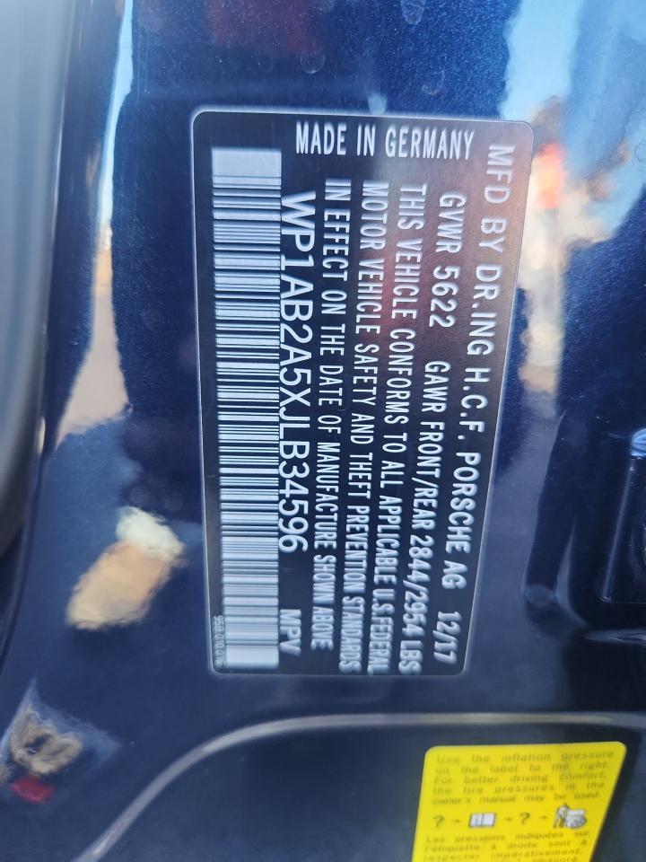 2018 Porsche Macan S VIN: WP1AB2A5XJLB34596 Lot: 92921955