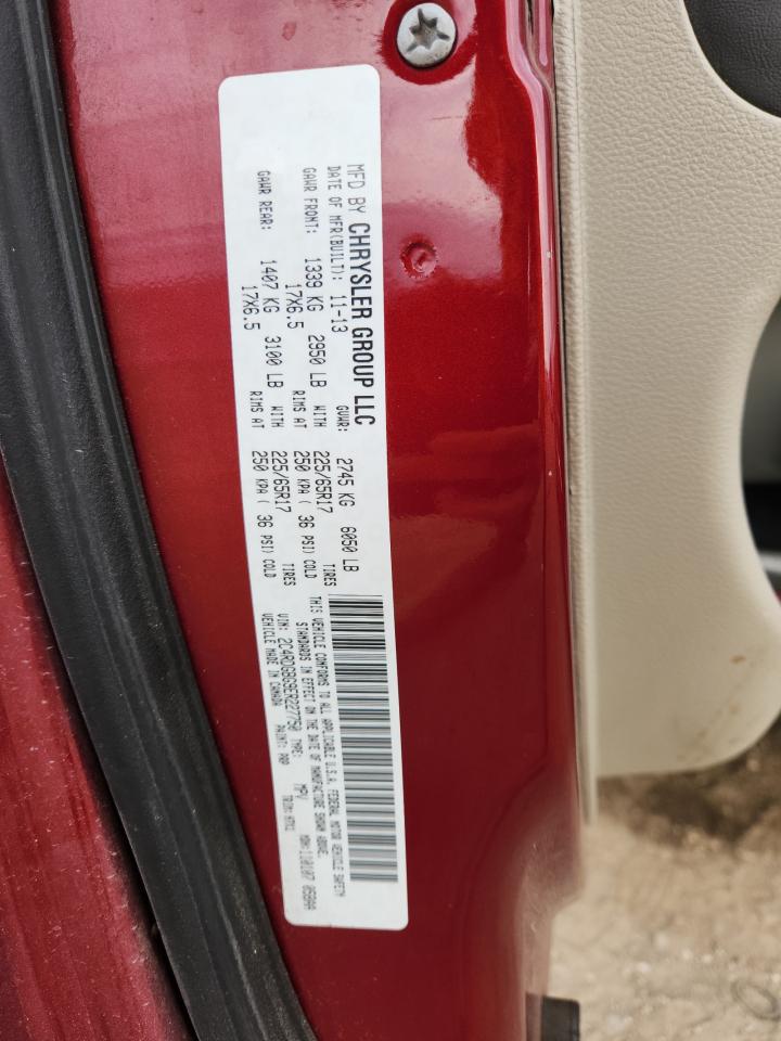 2014 Dodge Grand Caravan Se VIN: 2C4RDGBG9ER227750 Lot: 93037225