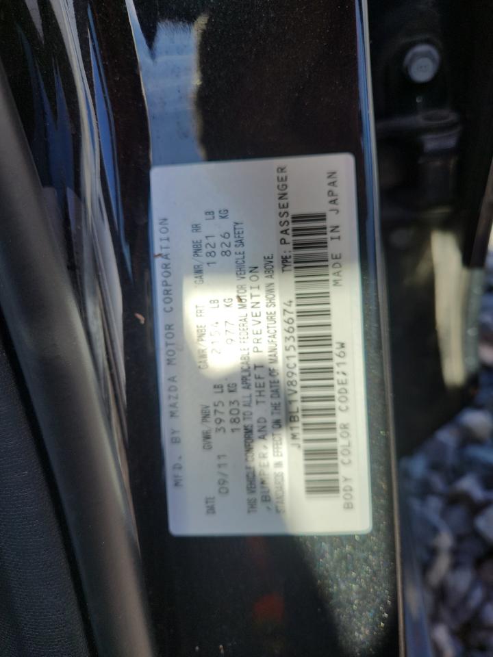 2012 Mazda 3 I VIN: JM1BL1V89C1536674 Lot: 92606415