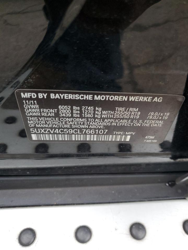 2012 BMW X5 xDrive35I VIN: 5UXZV4C59CL766107 Lot: 93298815