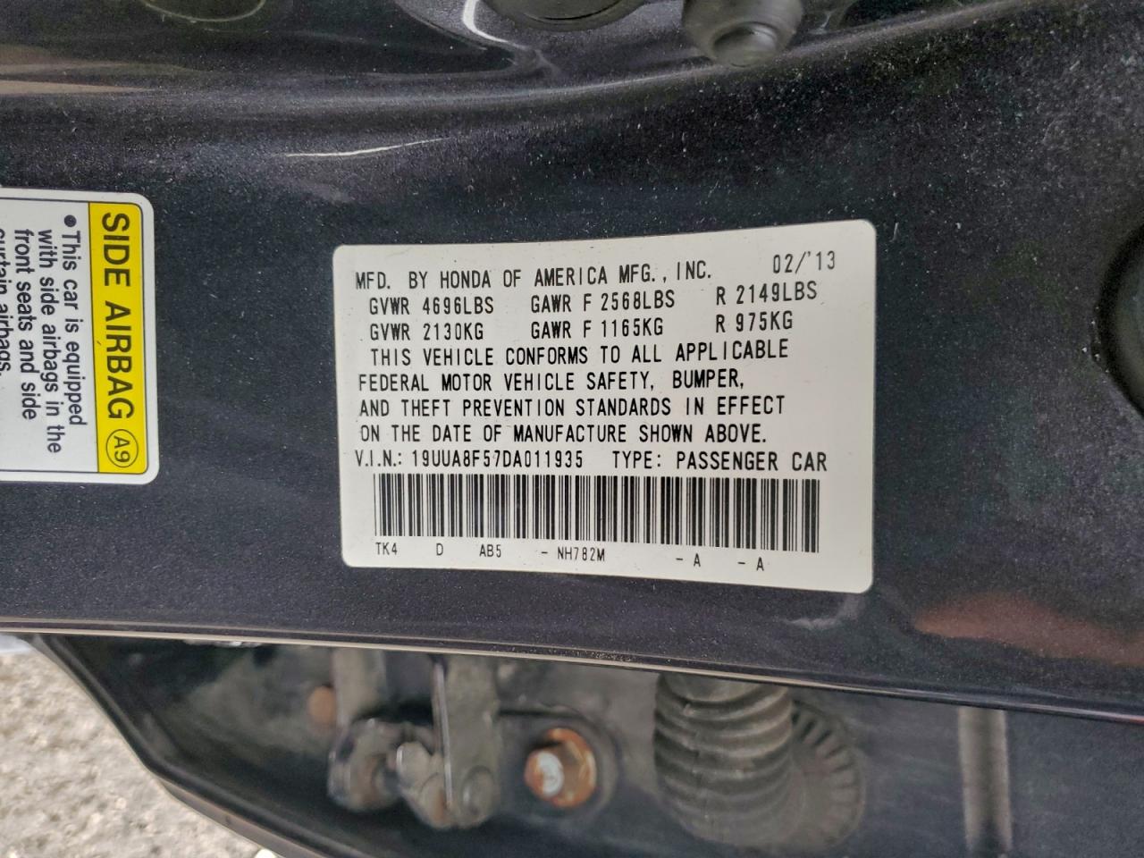 2013 Acura Tl Tech VIN: 19UUA8F57DA011935 Lot: 94160155