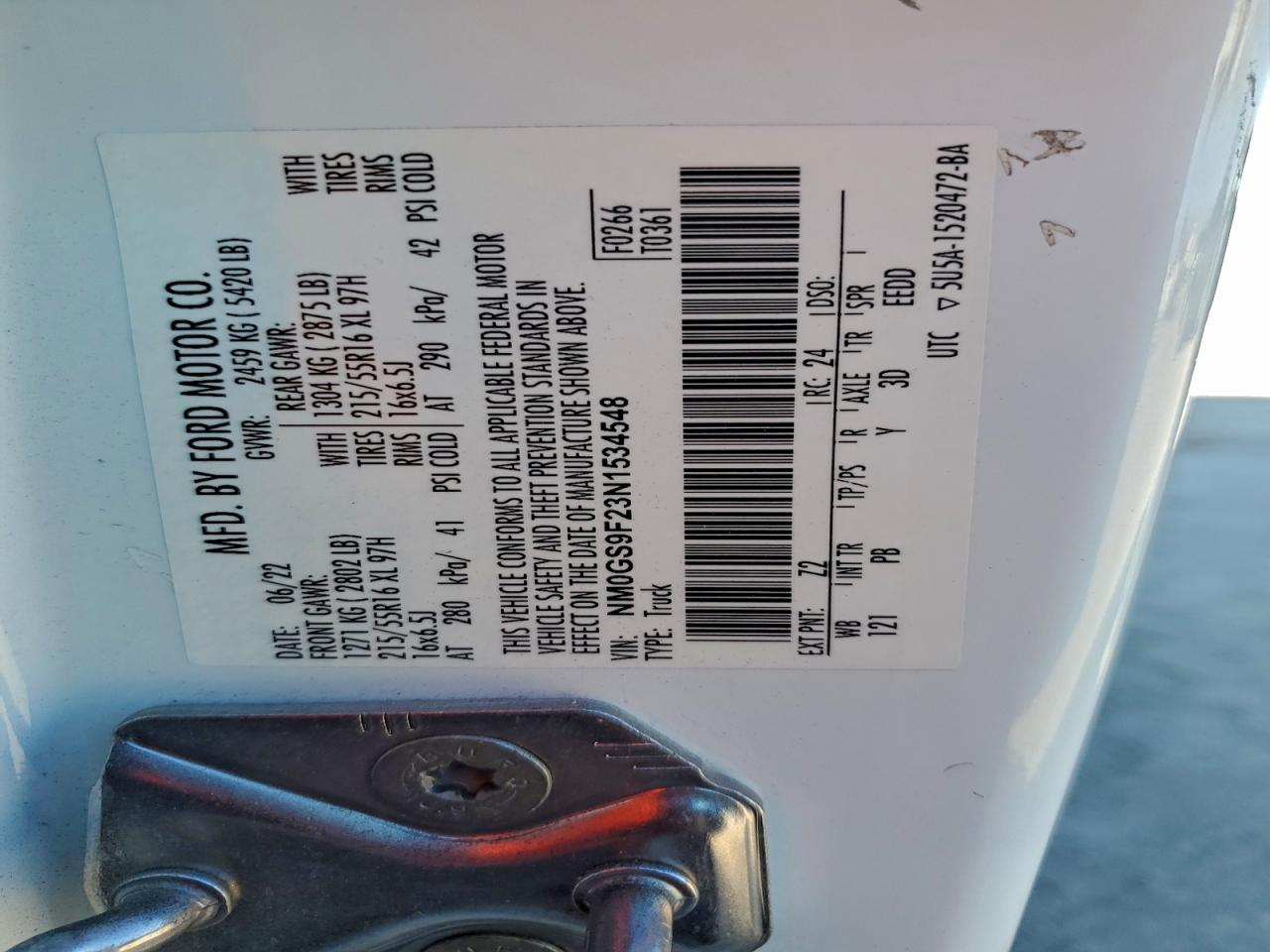 2022 Ford Transit Connect Xlt VIN: NM0GS9F23N1534548 Lot: 93886955