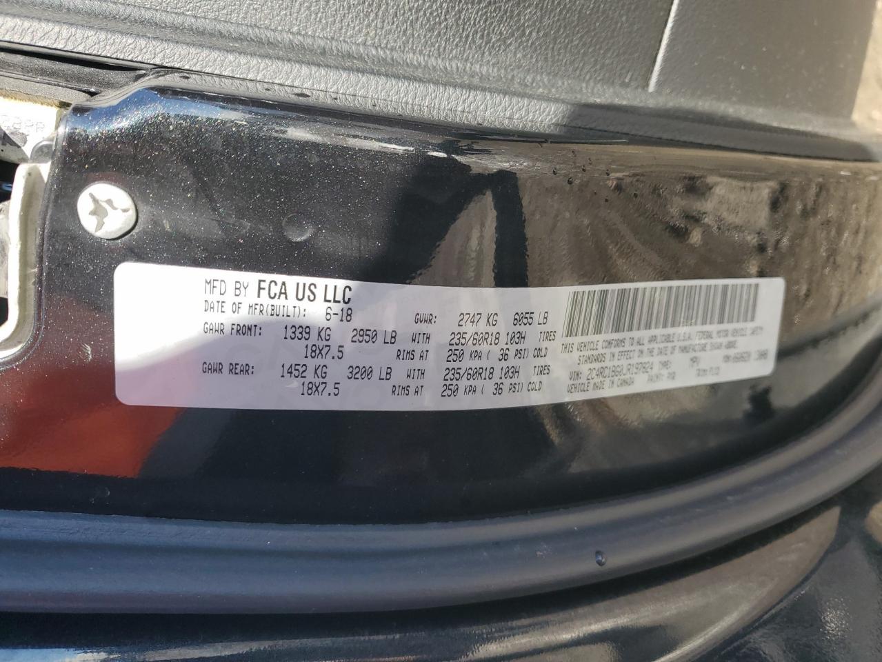 2018 Chrysler Pacifica Touring L VIN: 2C4RC1BG0JR197824 Lot: 90861085