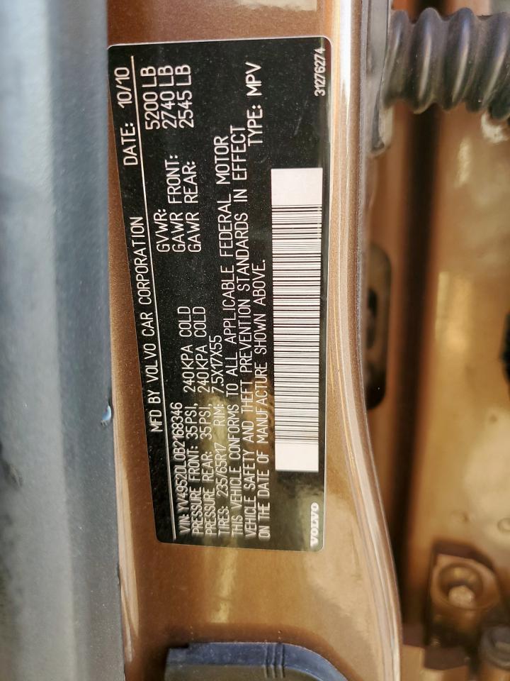 2011 Volvo Xc60 3.2 VIN: YV4952DL0B2168346 Lot: 91842025