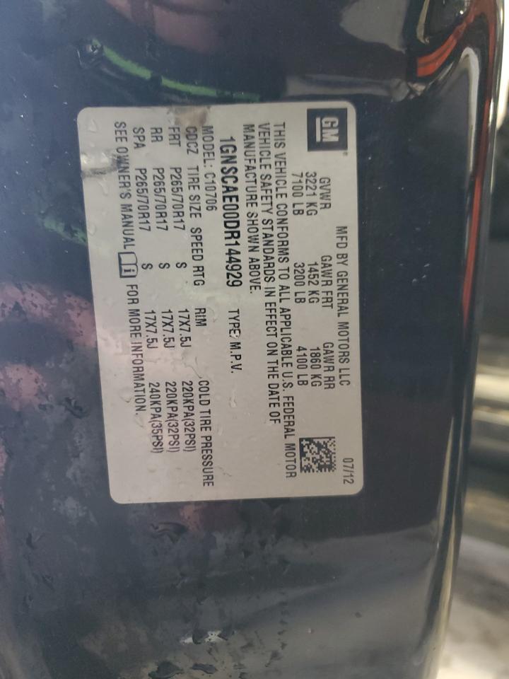 2013 Chevrolet Tahoe C1500 Ls VIN: 1GNSCAE00DR144929 Lot: 93123075