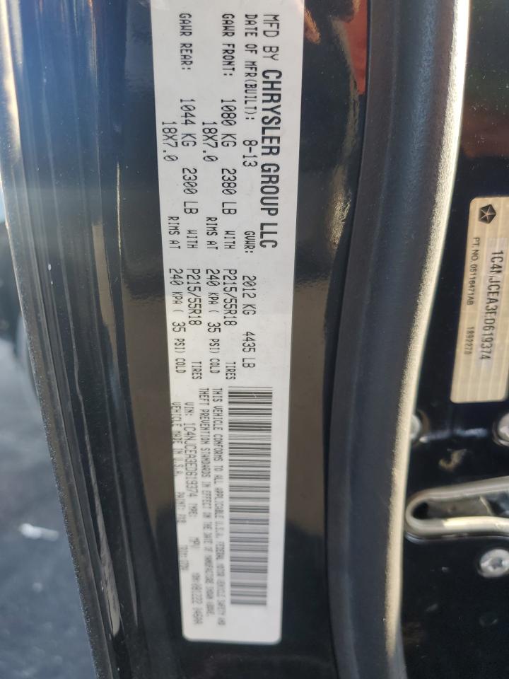 2014 Jeep Compass Latitude VIN: 1C4NJCEA3ED619374 Lot: 93781085