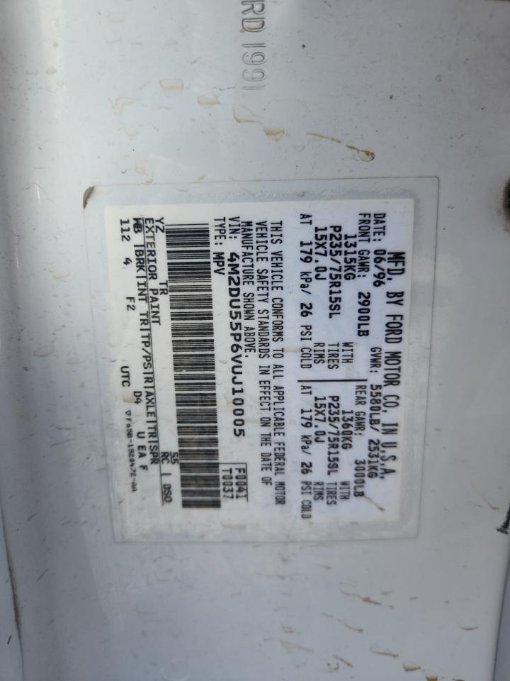 1997 Mercury Mountaineer VIN: 4M2DU55P6VUJ10005 Lot: 92649425