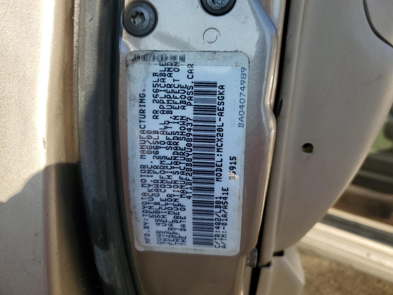 2000 Toyota Avalon Xl VIN: 4T1BF28B8YU089437 Lot: 93551635