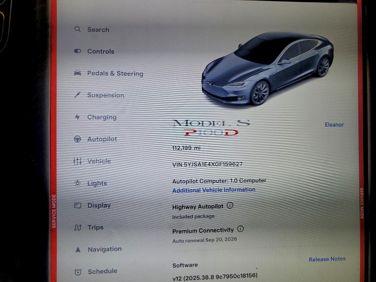 2016 Tesla Model S VIN: 5YJSA1E4XGF159627 Lot: 93038935