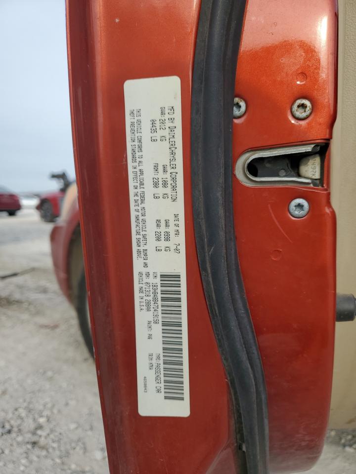 2007 Dodge Caliber Sxt VIN: 1B3HB48B47D419158 Lot: 92439475