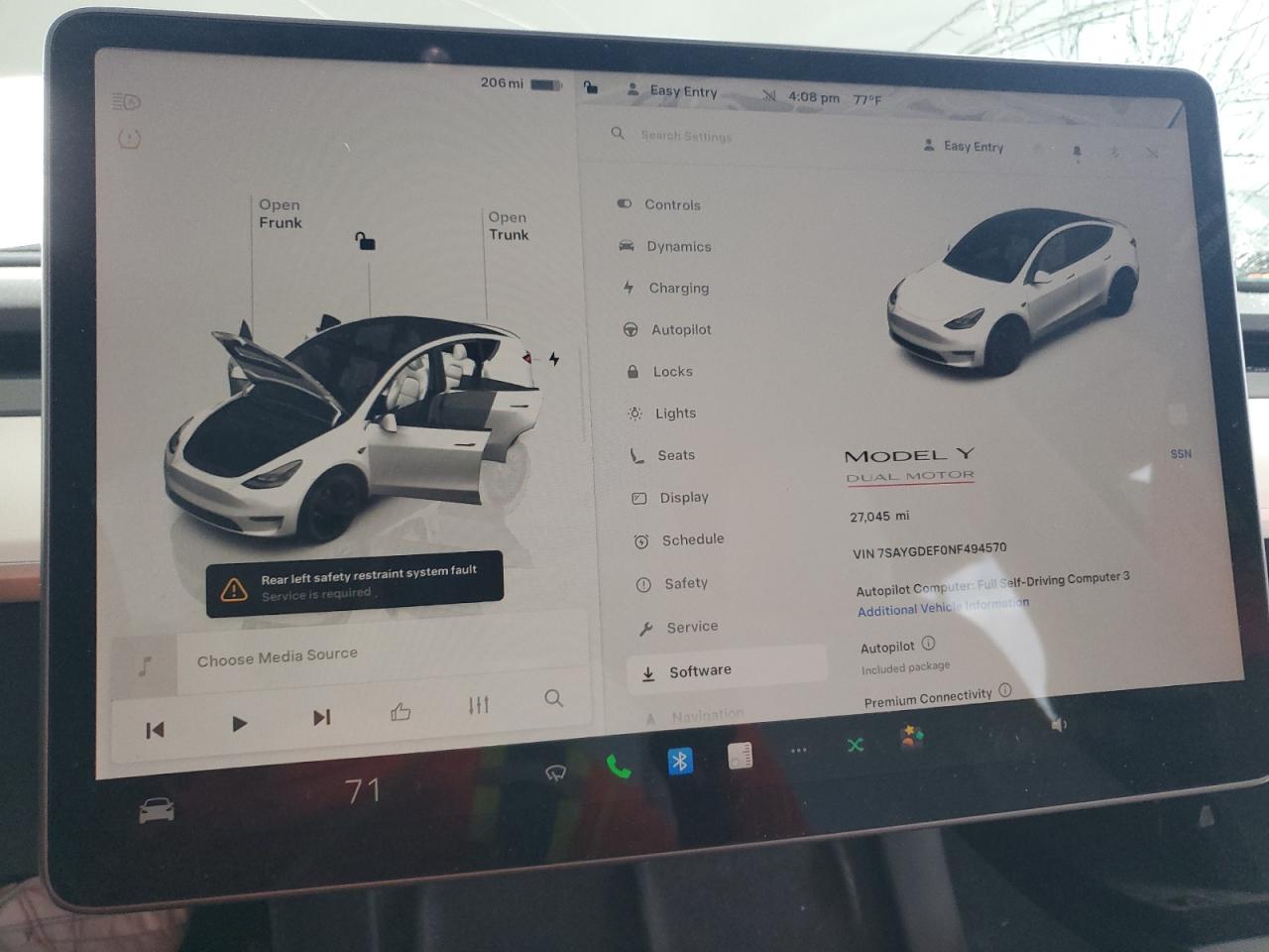 2022 Tesla Model Y VIN: 7SAYGDEF0NF494570 Lot: 91436965