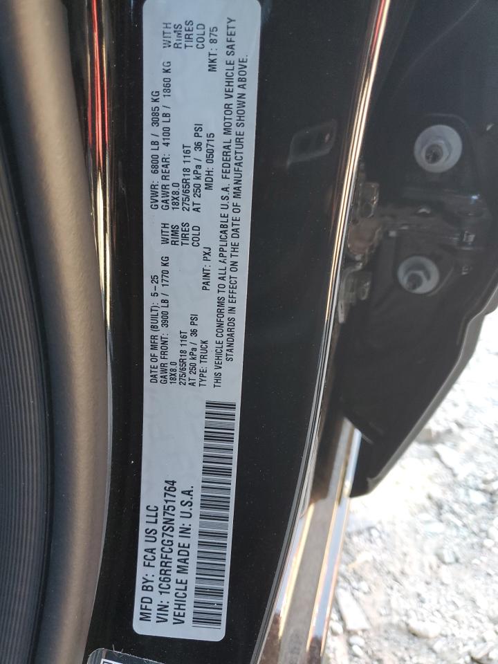 2025 Ram 1500 Tradesman VIN: 1C6RRFCG7SN751764 Lot: 91364725