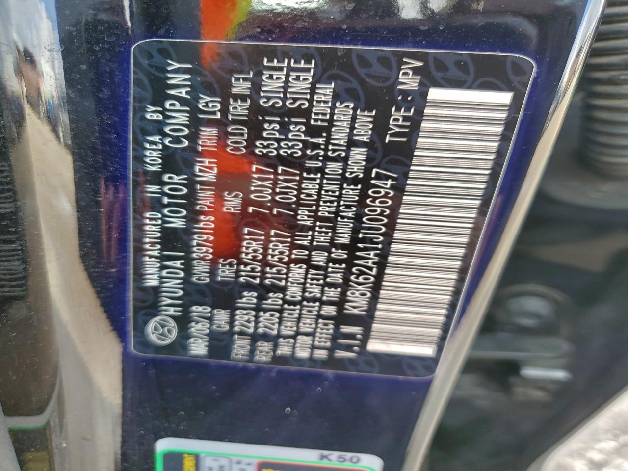 2024 Hyundai Kona Sel VIN: KM8K62AA1JU096947 Lot: 94413965