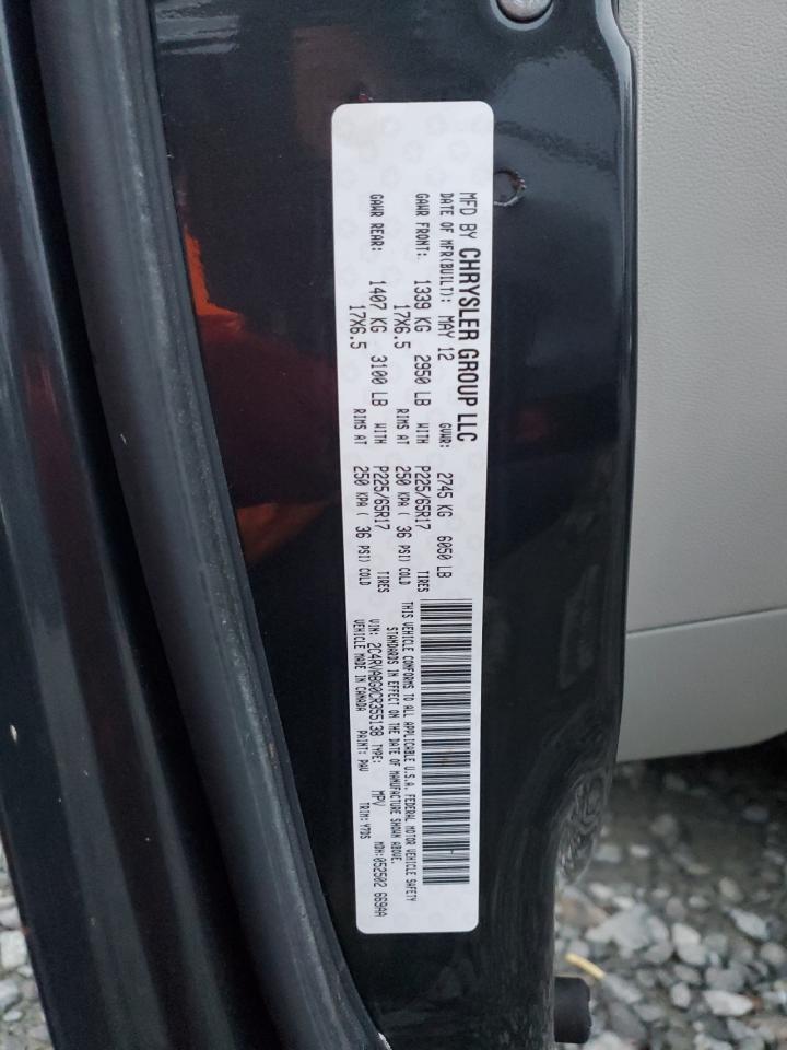 2012 Volkswagen Routan Se VIN: 2C4RVABG0CR355138 Lot: 91689225