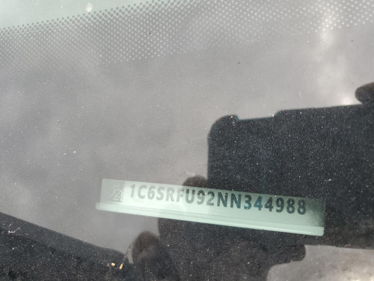 2022 Ram 1500 Trx VIN: 1C6SRFU92NN344988 Lot: 92072525