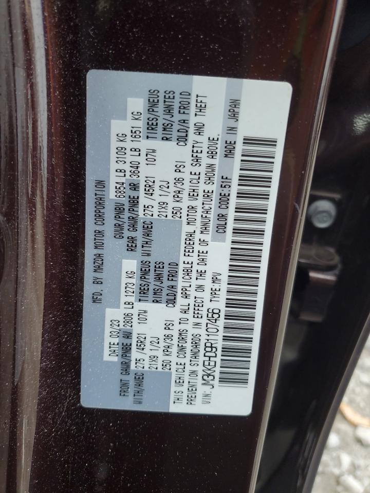 2024 Mazda Cx-90 Premium Plus VIN: JM3KKEHD9R1107456 Lot: 93435285