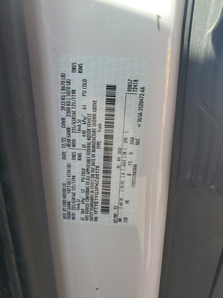 2023 Ford Transit T-150 VIN: 1FTYE1YG3PKC05175 Lot: 92645115