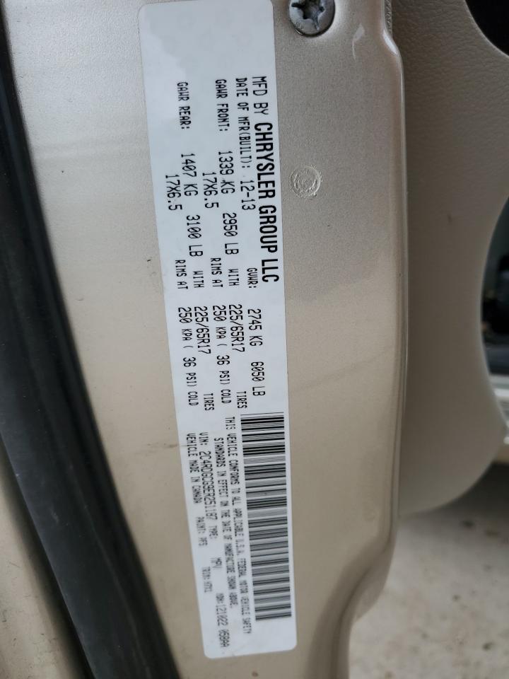 2014 Dodge Grand Caravan Sxt VIN: 2C4RDGCG9ER251187 Lot: 93459675