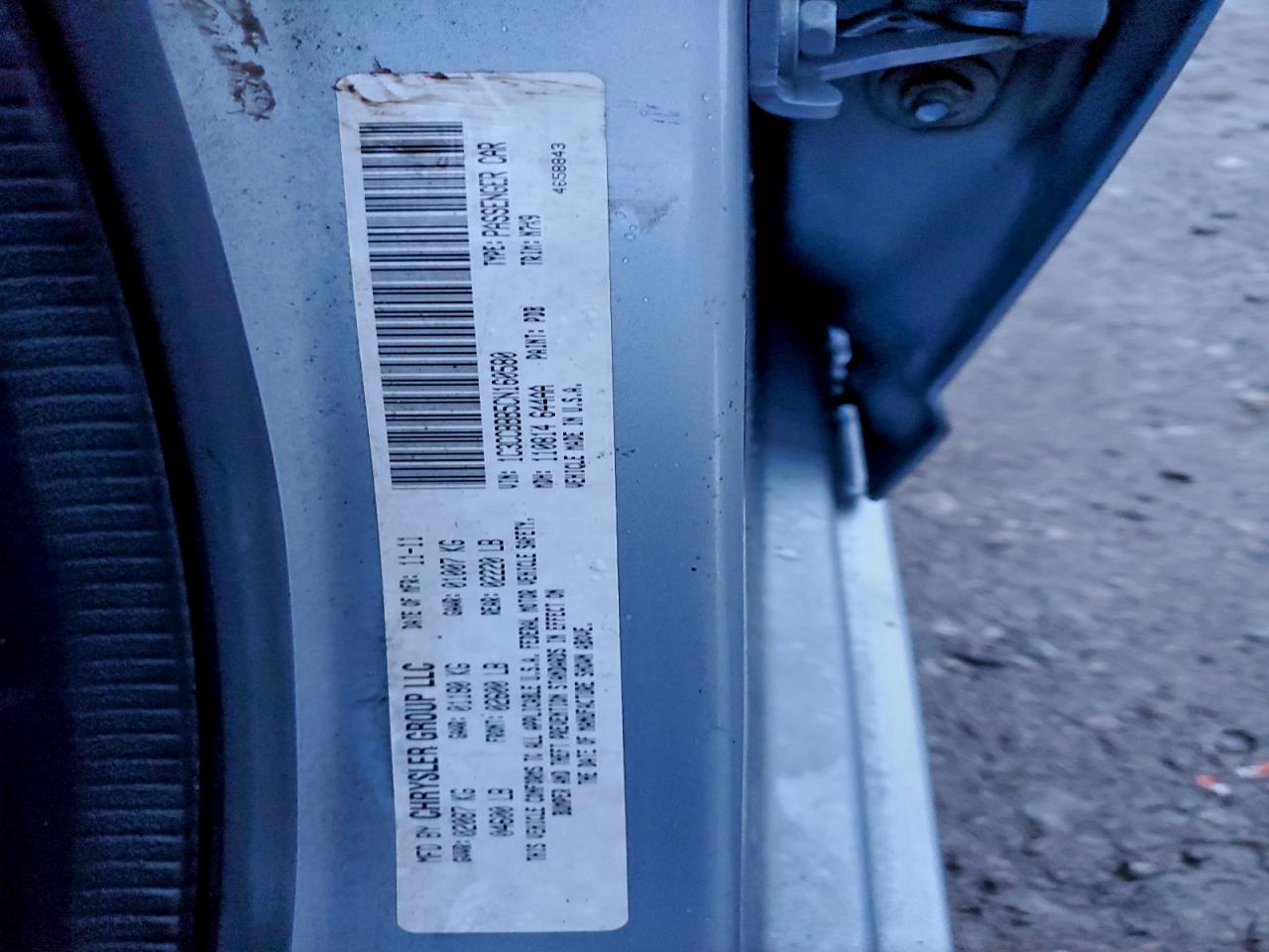 2012 Chrysler 200 Touring VIN: 1C3CCBBB5CN160580 Lot: 92918665