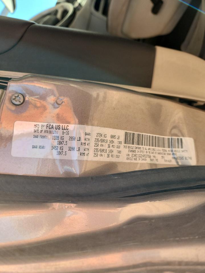 2017 Chrysler Pacifica Limited VIN: 2C4RC1GG2HR537560 Lot: 91414675