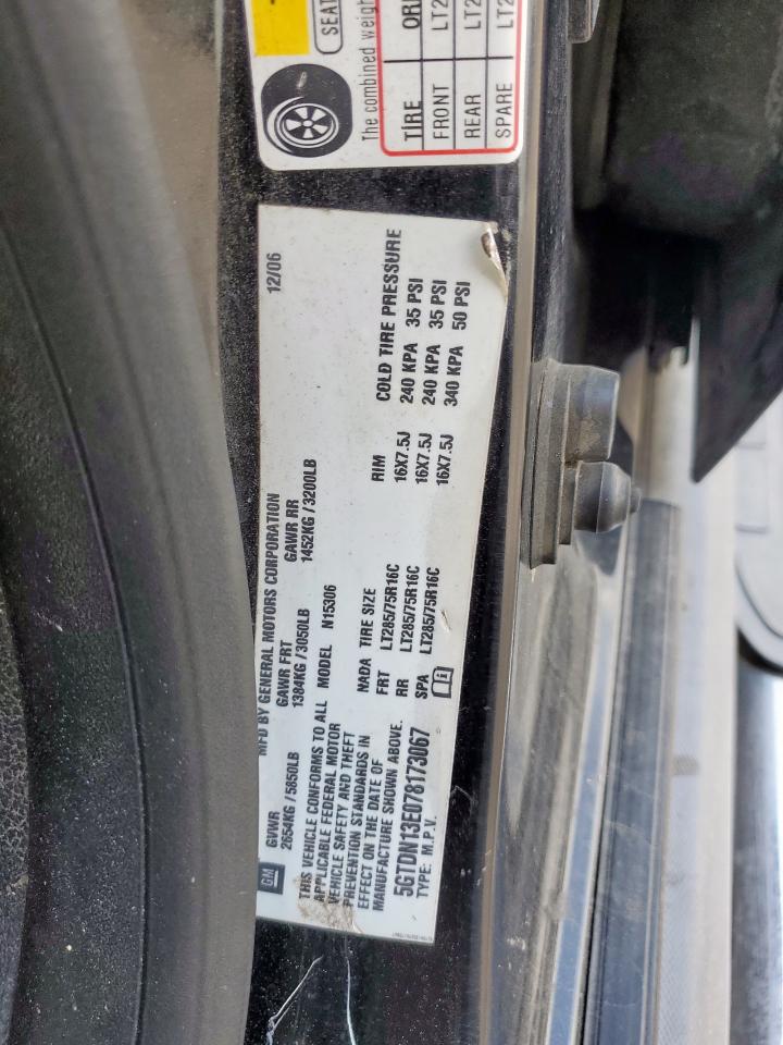 2007 Hummer H3 VIN: 5GTDN13E078173067 Lot: 93485155