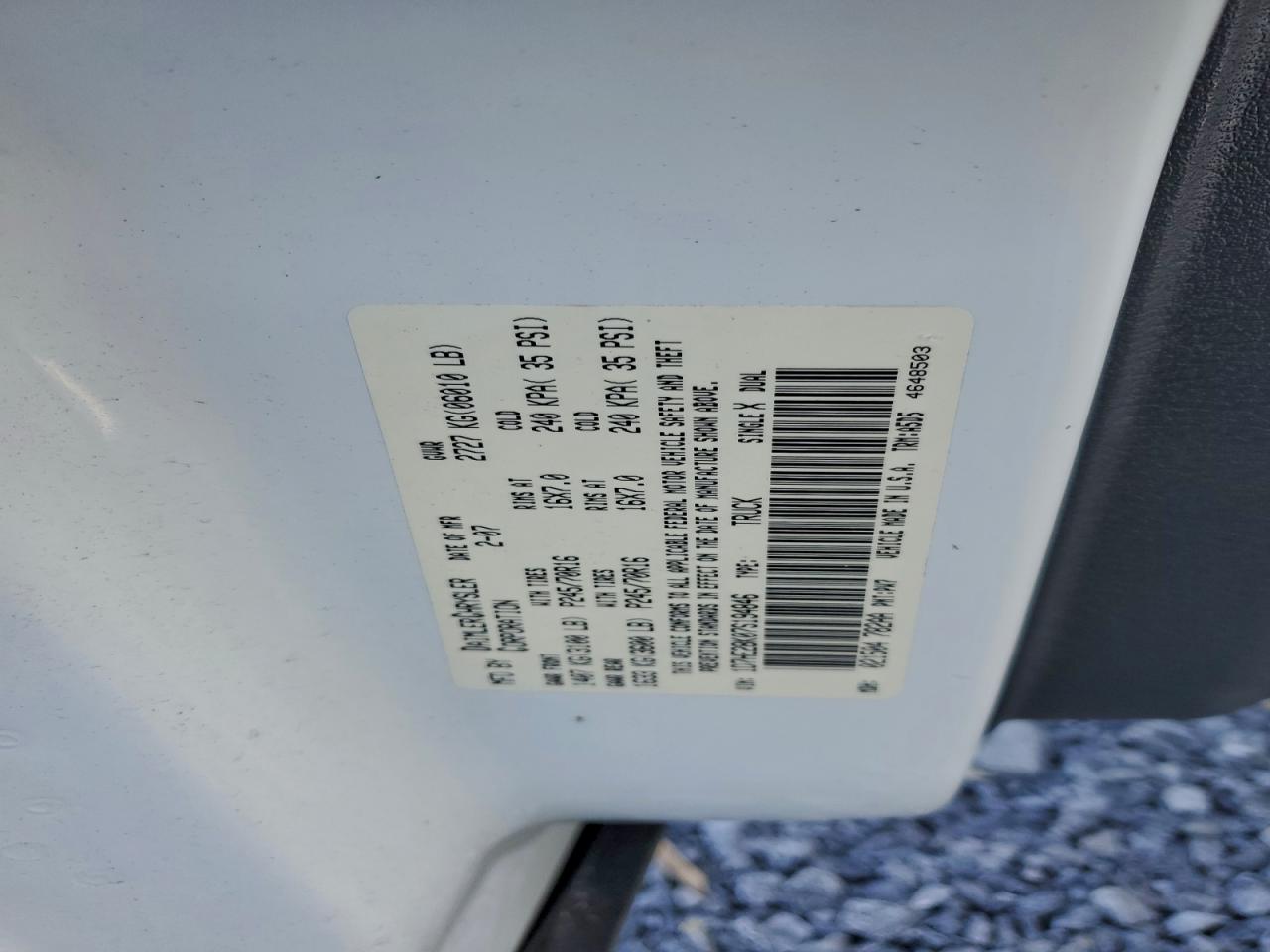 2007 Dodge Dakota Quad VIN: 1D7HE28K07S194846 Lot: 93533105