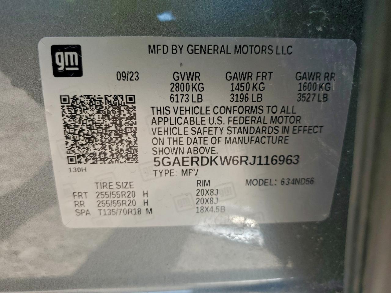 2024 Buick Enclave Avenir VIN: 5GAERDKW6RJ116963 Lot: 94880275