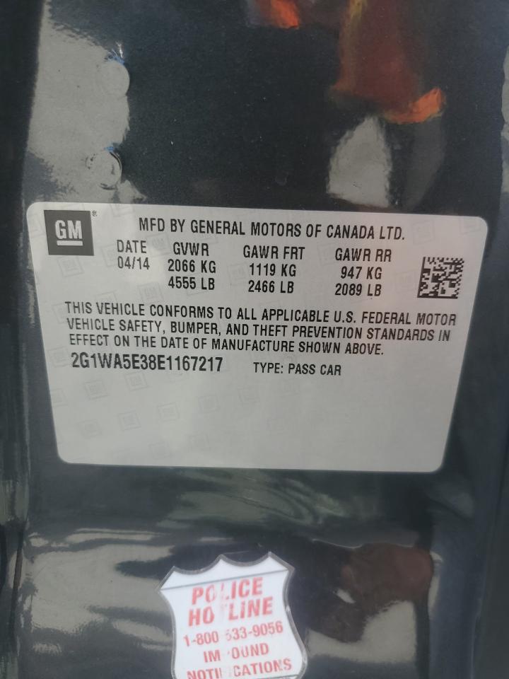 2014 Chevrolet Impala Limited Ls VIN: 2G1WA5E38E1167217 Lot: 91199275