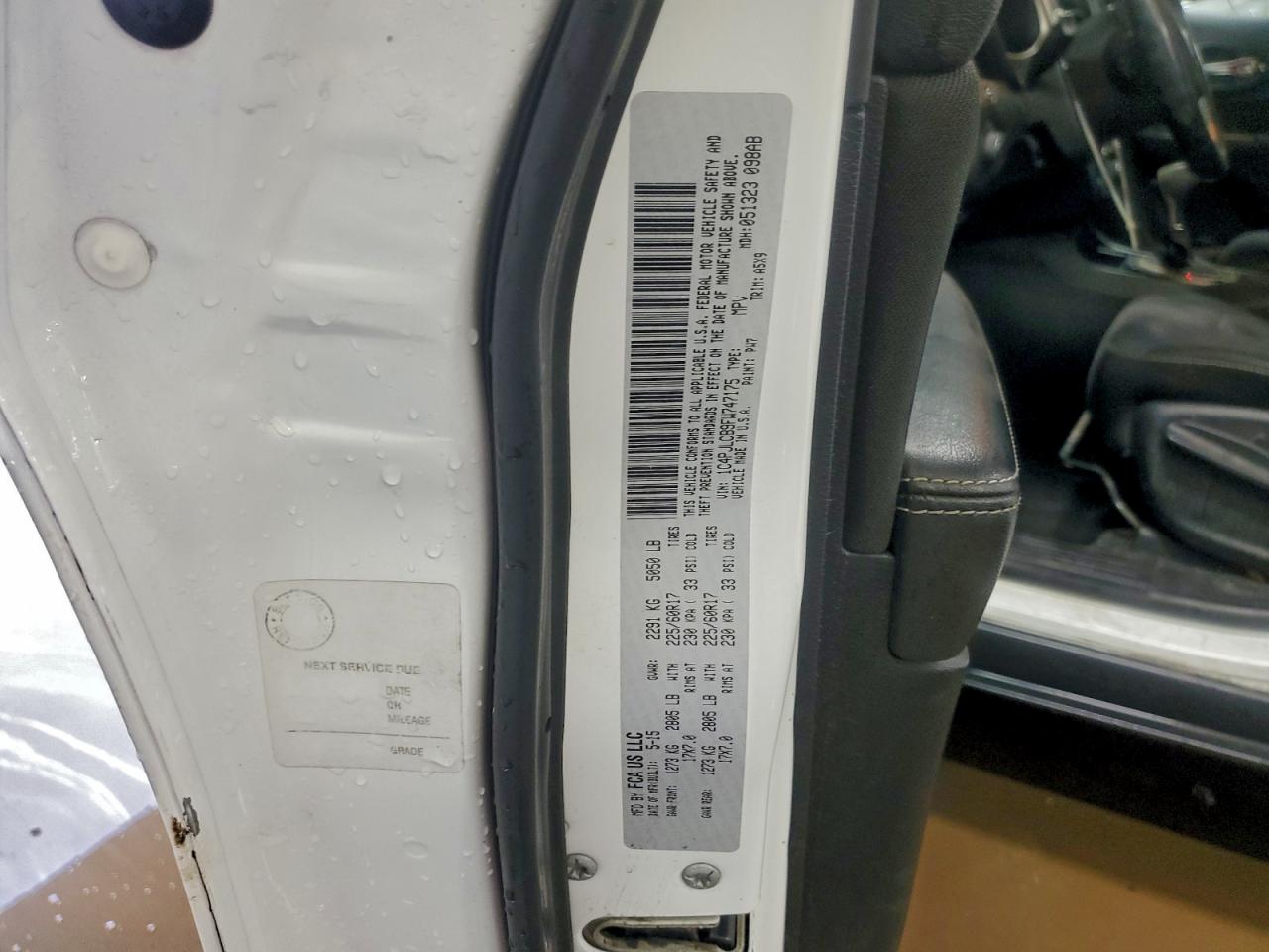 2015 Jeep Cherokee Latitude VIN: 1C4PJLCB9FW747175 Lot: 93715215