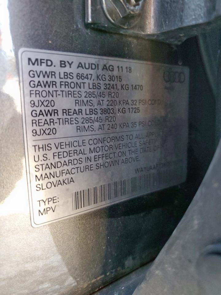 2019 Audi Q7 Premium Plus VIN: WA1LAAF73KD019295 Lot: 92711485