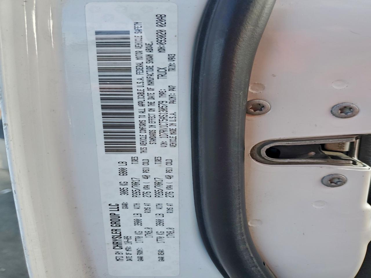 2010 Dodge Ram 1500 VIN: 1D7RV1CT5AS130579 Lot: 94183355