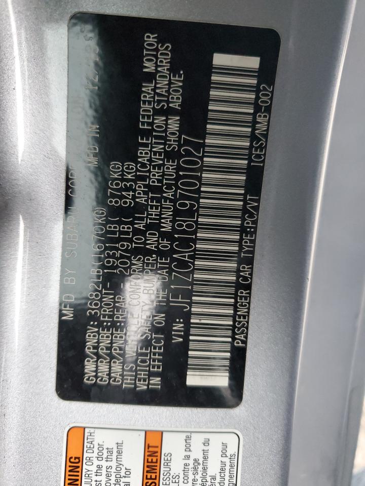 2020 Subaru Brz Limited VIN: JF1ZCAC18L9701027 Lot: 93473005