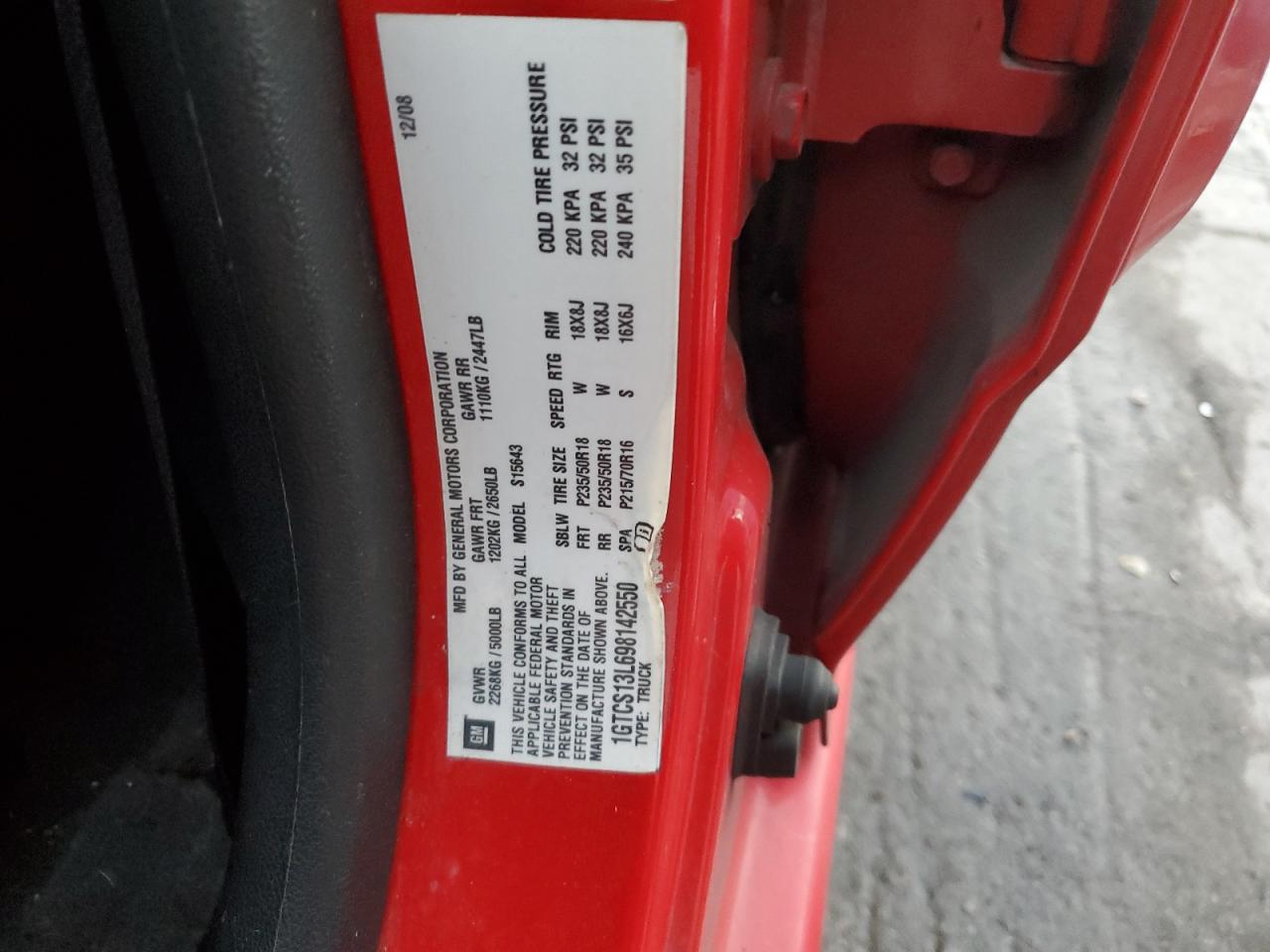 2009 GMC Canyon VIN: 1GTCS13L698142550 Lot: 91175105