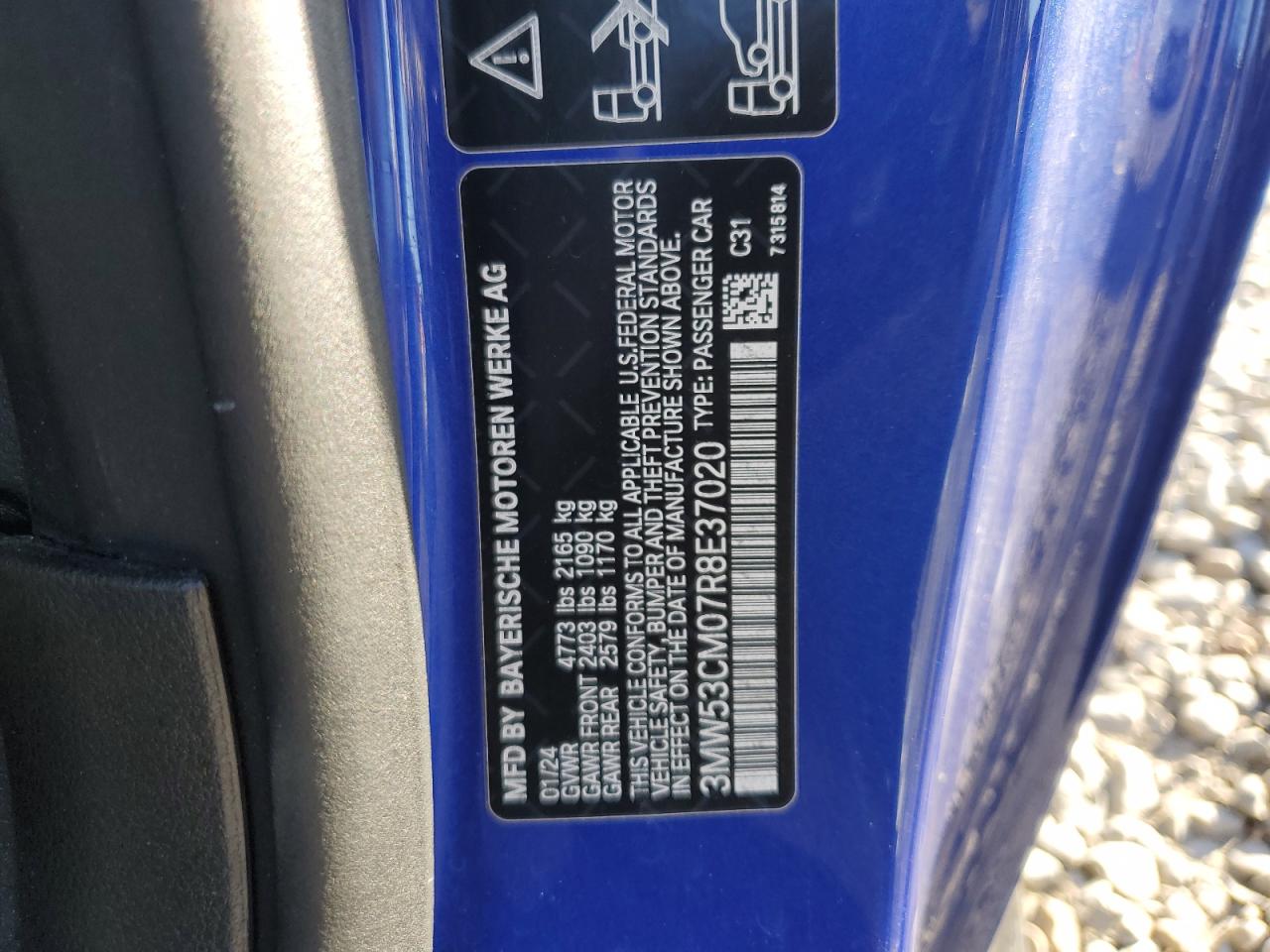 2024 BMW M240Xi VIN: 3MW53CM07R8E37020 Lot: 92587745