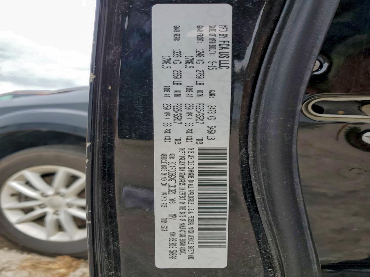 2016 Dodge Journey Sxt VIN: 3C4PDCBGXGT131321 Lot: 94049195