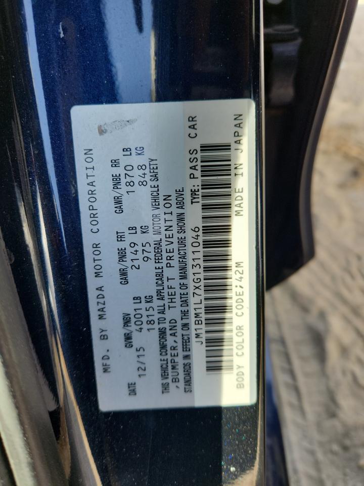 2016 Mazda 3 Touring VIN: JM1BM1L7XG1311046 Lot: 93116865