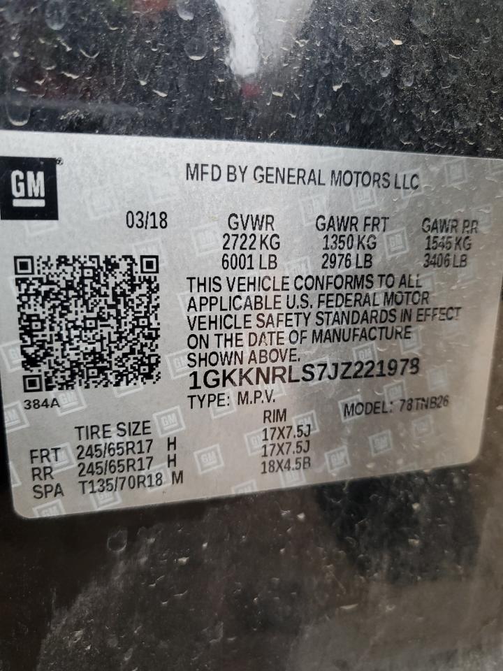 2018 GMC Acadia Sle VIN: 1GKKNRLS7JZ221978 Lot: 93290225