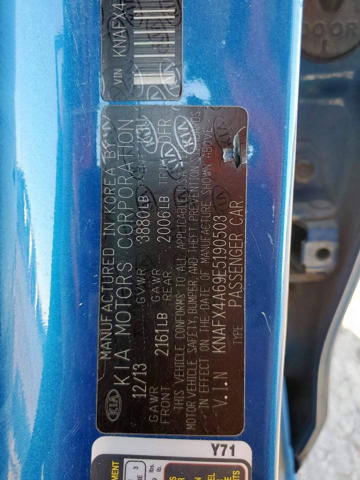 2014 Kia Forte Lx VIN: KNAFX4A69E5190503 Lot: 91051915