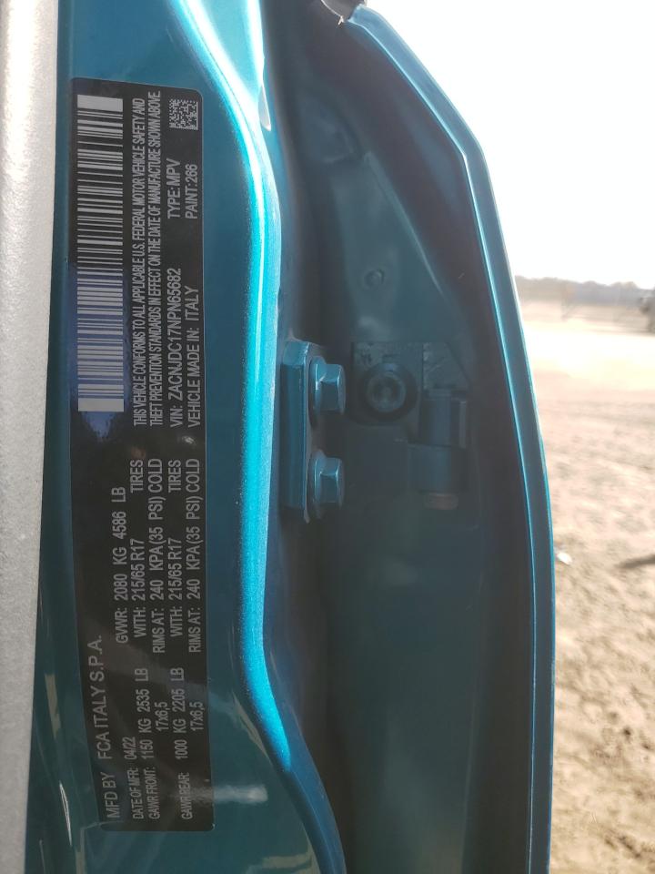 2022 Jeep Renegade Trailhawk VIN: ZACNJDC17NPN65682 Lot: 91067725