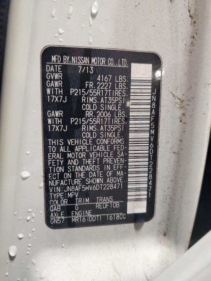 2013 Nissan Juke S VIN: JN8AF5MV6DT228471 Lot: 93440385