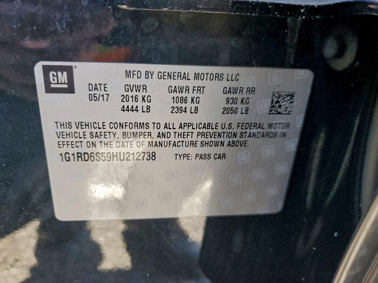 2017 Chevrolet Volt Premier VIN: 1G1RD6S59HU212738 Lot: 94168725