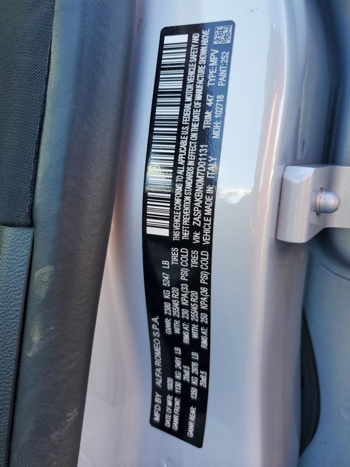 2021 Alfa Romeo Stelvio Ti VIN: ZASPAKBN0M7D01131 Lot: 93463515