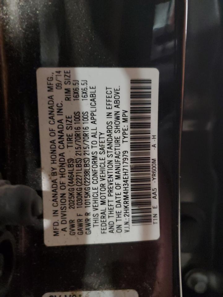 2014 Honda Cr-V Lx VIN: 2HKRM4H34EH717979 Lot: 91606875