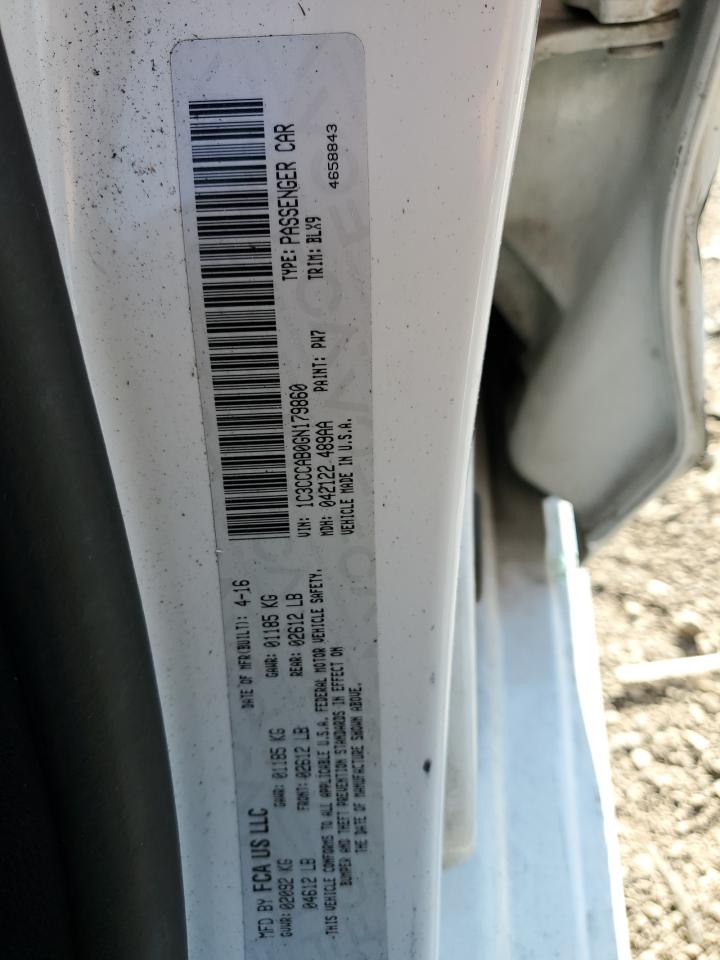 2016 Chrysler 200 Limited VIN: 1C3CCCAB0GN179860 Lot: 91626955